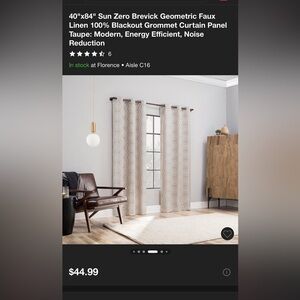 Cream and Brown Modern Grommet Curtains (set of 2!)